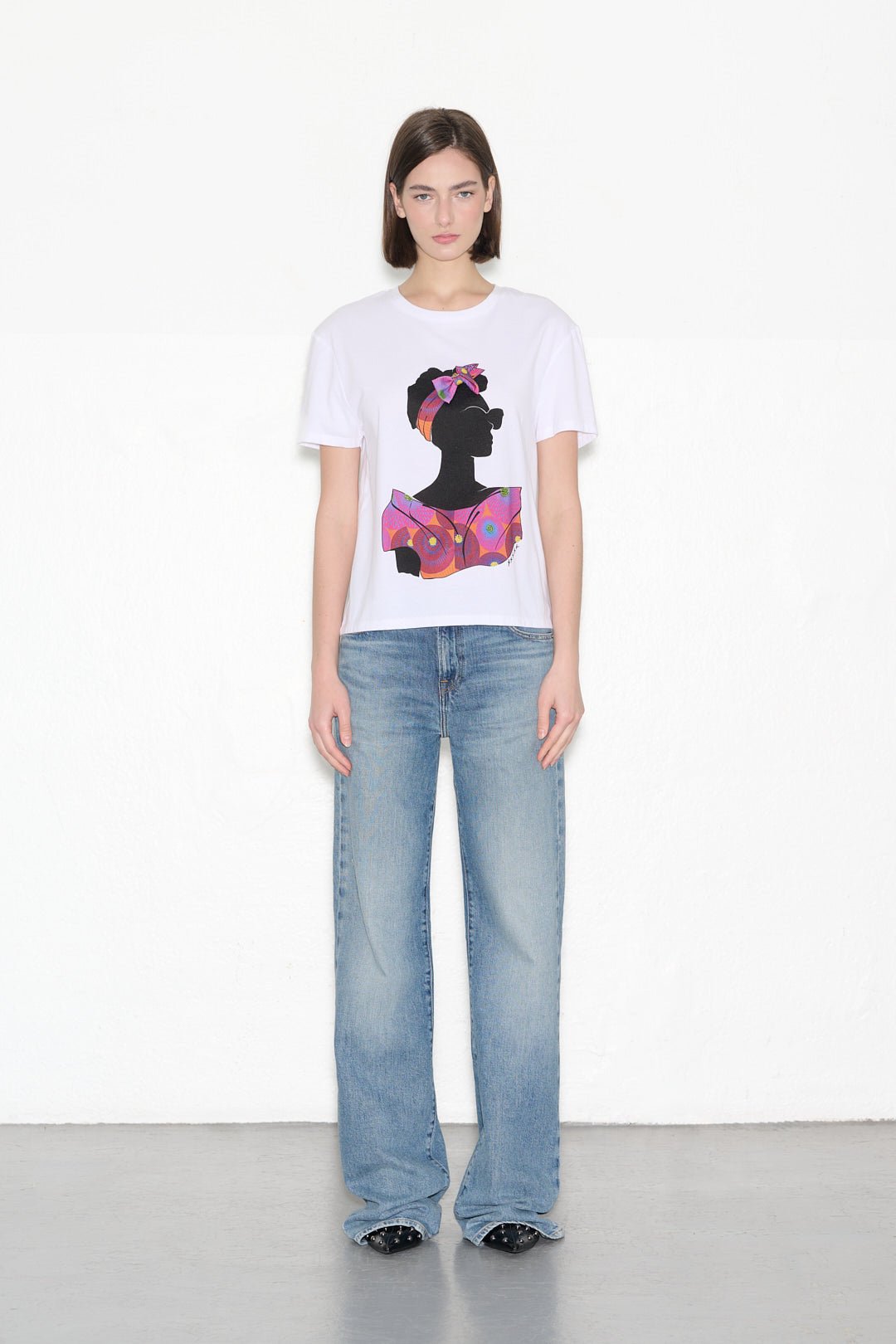 T-shirt T - MADRAS BLANC - School Rag