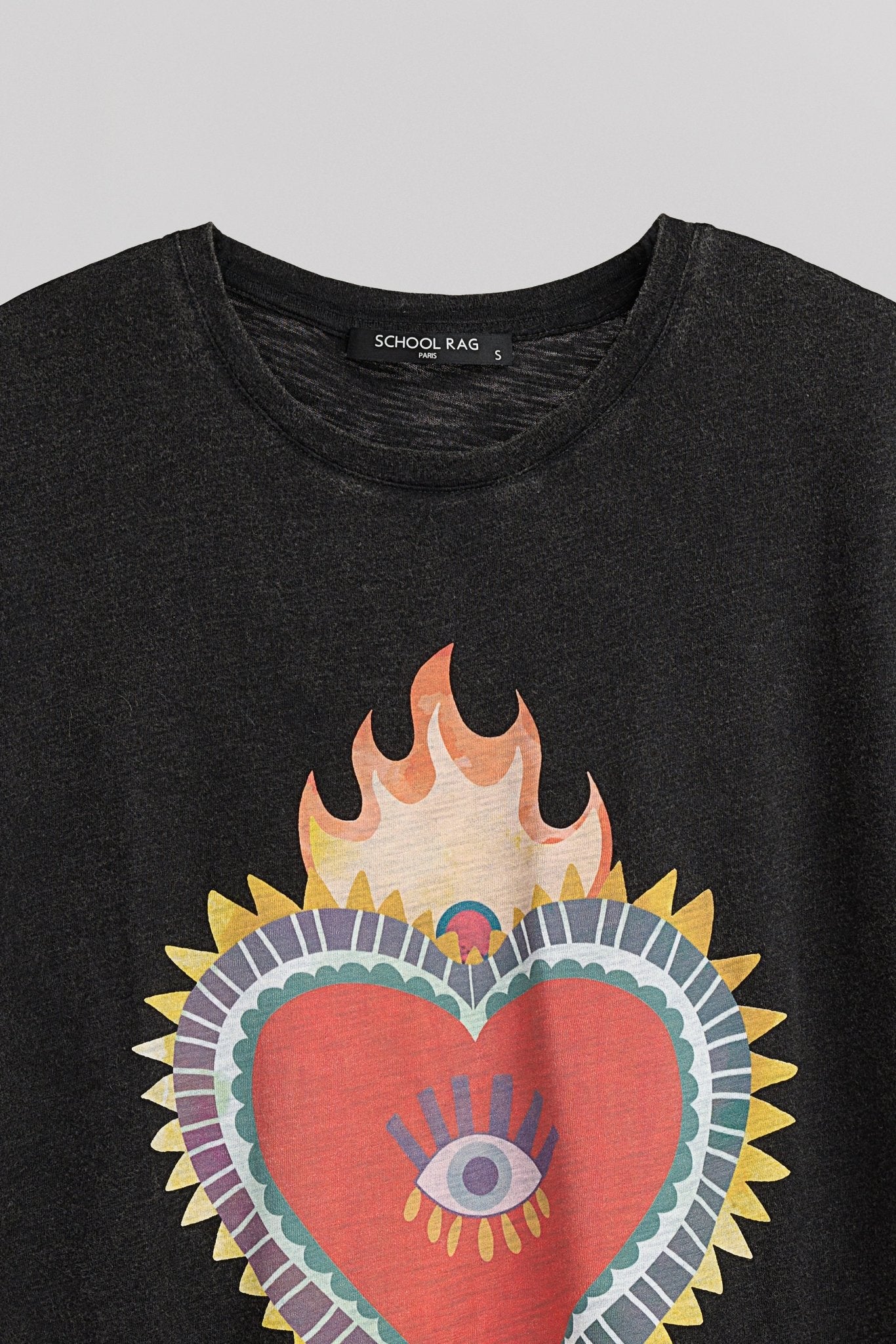 T-shirt T - PRECIOUS ACID DARK GREY - School Rag