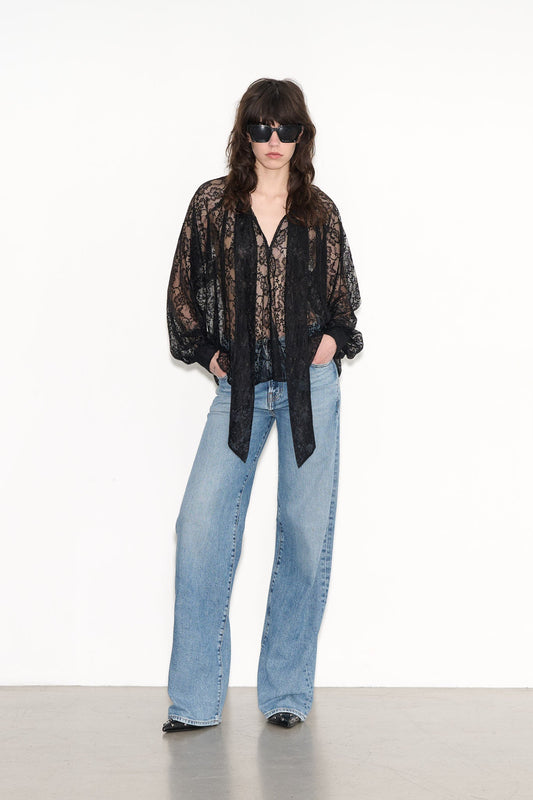 Achat Top ample transparent TIFFEN NOIR - School Rag