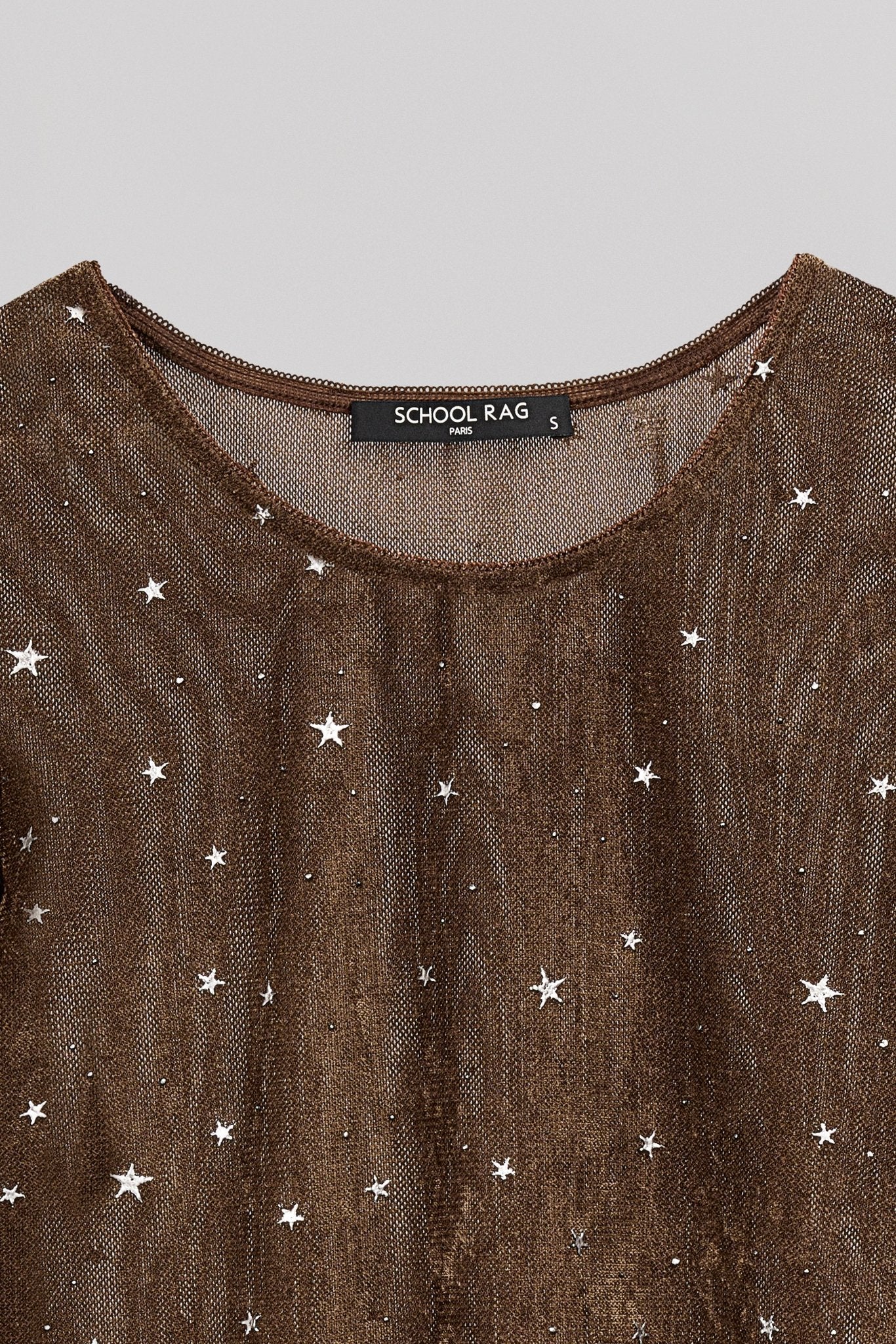 Top en mesh velours à motif étoiles LACYL STARS - School Rag