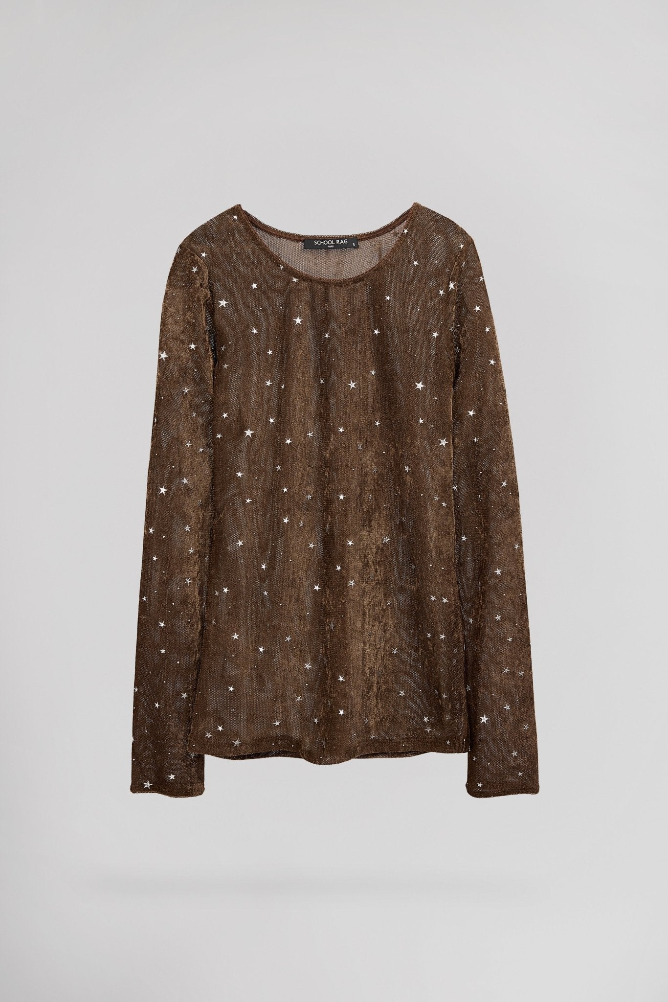 Top en mesh velours à motif étoiles LACYL STARS - School Rag
