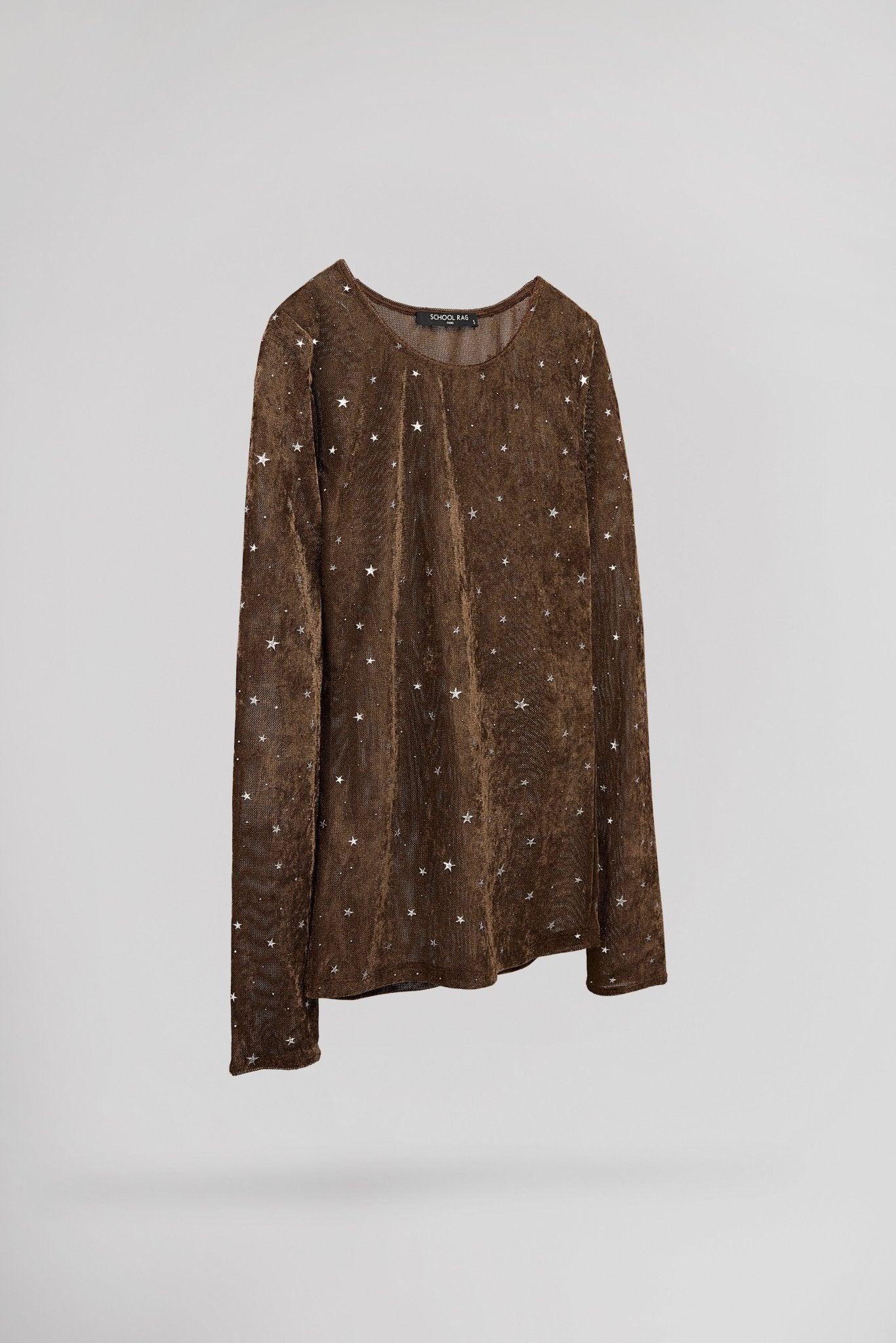 Top en mesh velours à motif étoiles LACYL STARS - School Rag