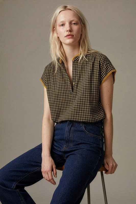 Achat Top oversize à carreaux TIPI CHECKS - School Rag