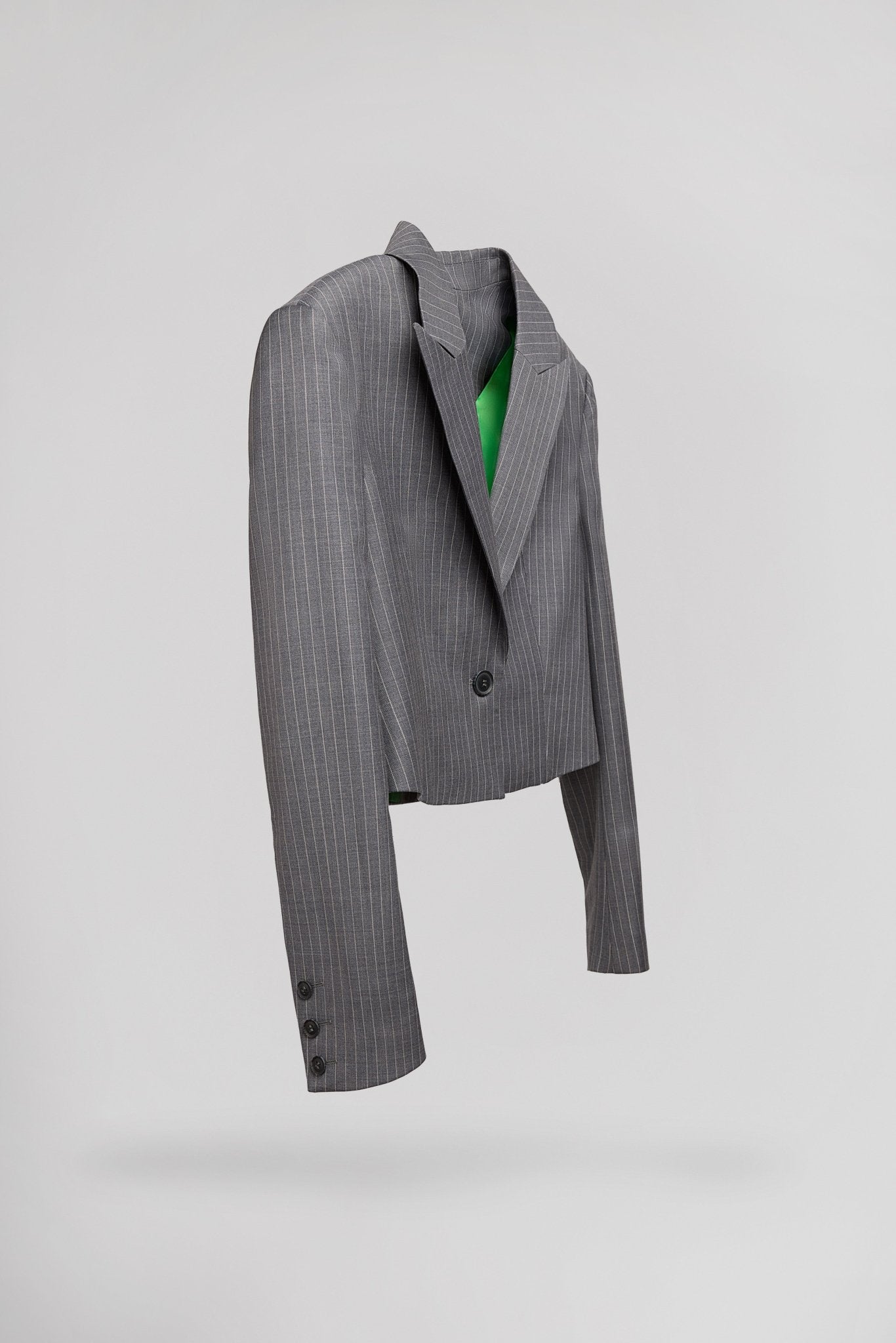 Veste de costume courte VANY CAPONE GREY STRIPES - School Rag