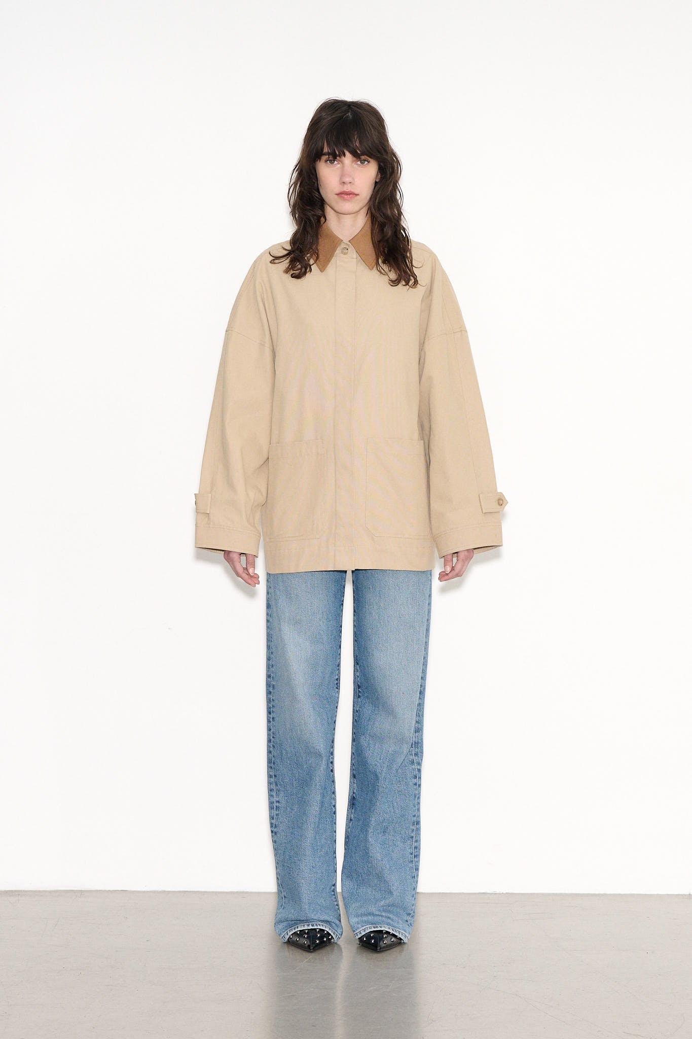 Veste oversize col chemise V - COLWOOD NATUREL - School Rag
