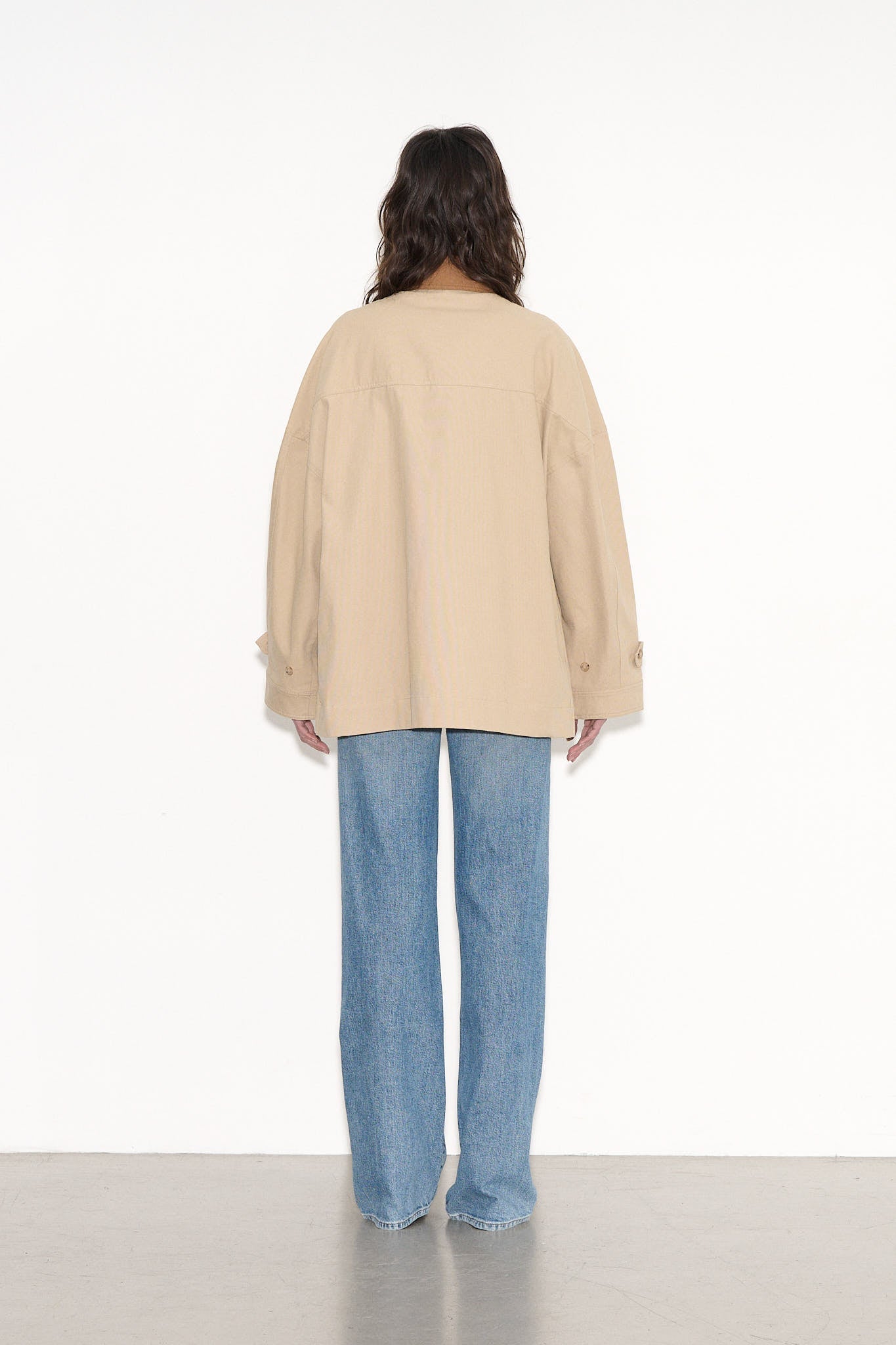 Veste oversize col chemise V - COLWOOD NATUREL - School Rag