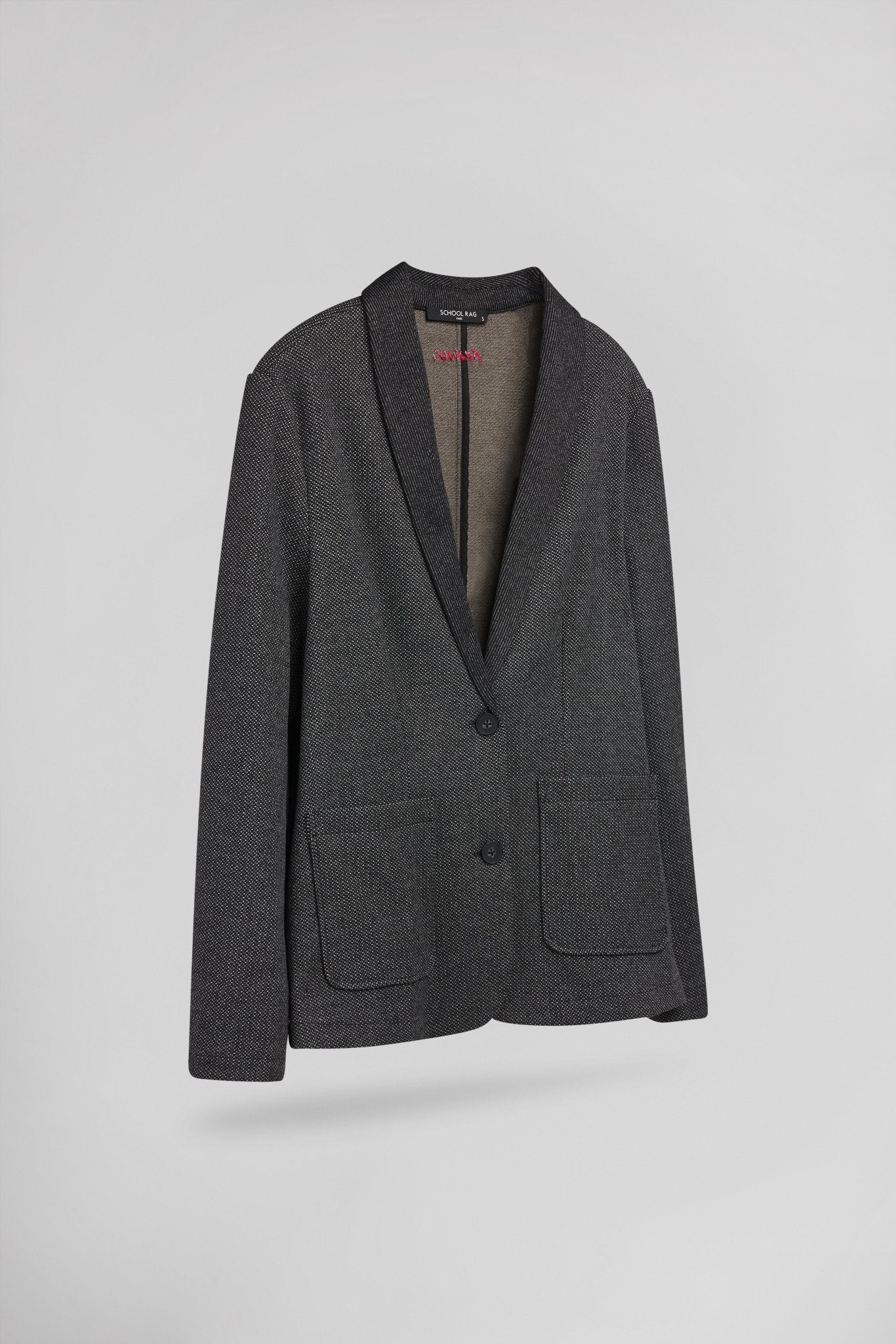 Veste tailleur en maille V-NUNA - School Rag