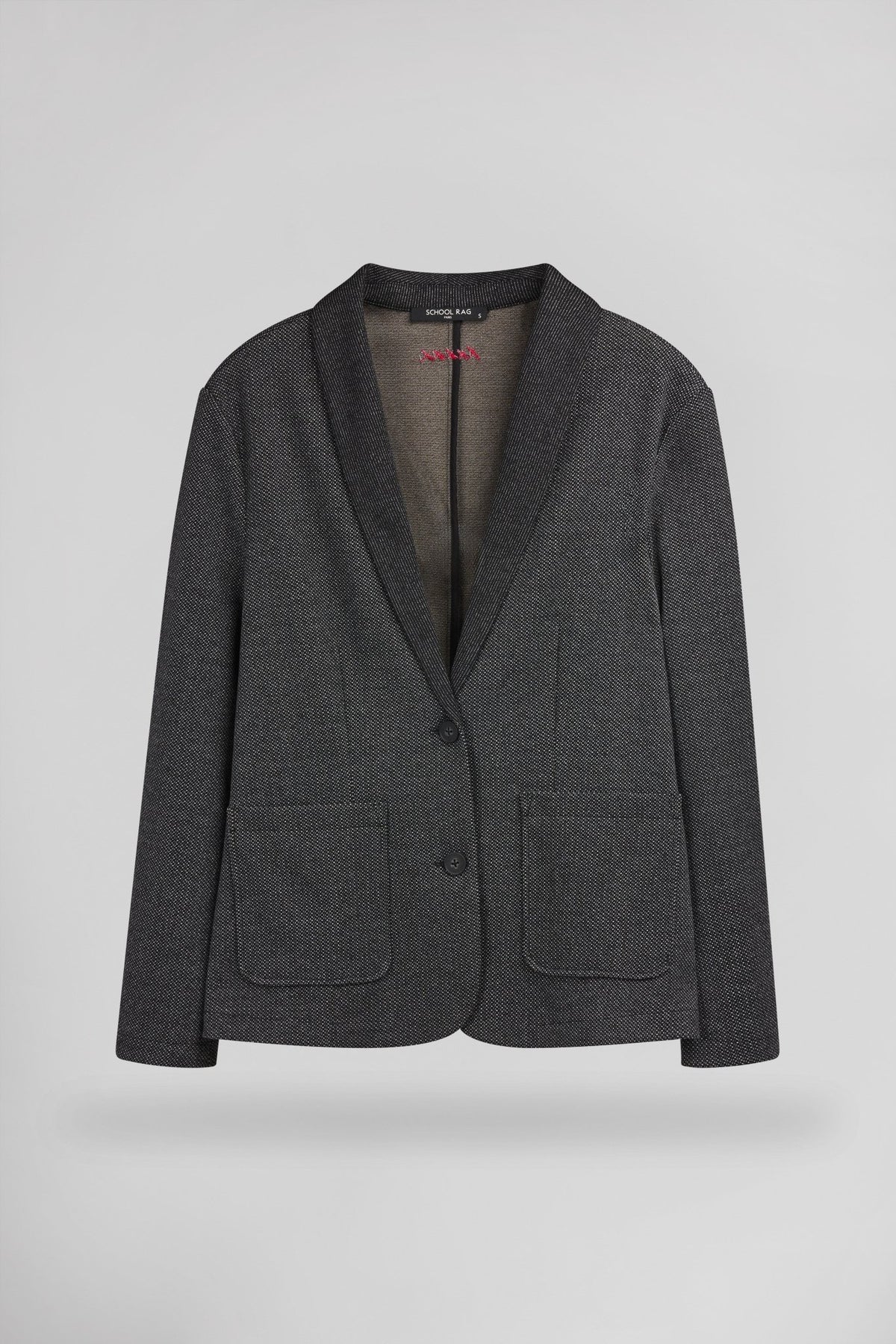 Veste tailleur en maille V-NUNA - School Rag