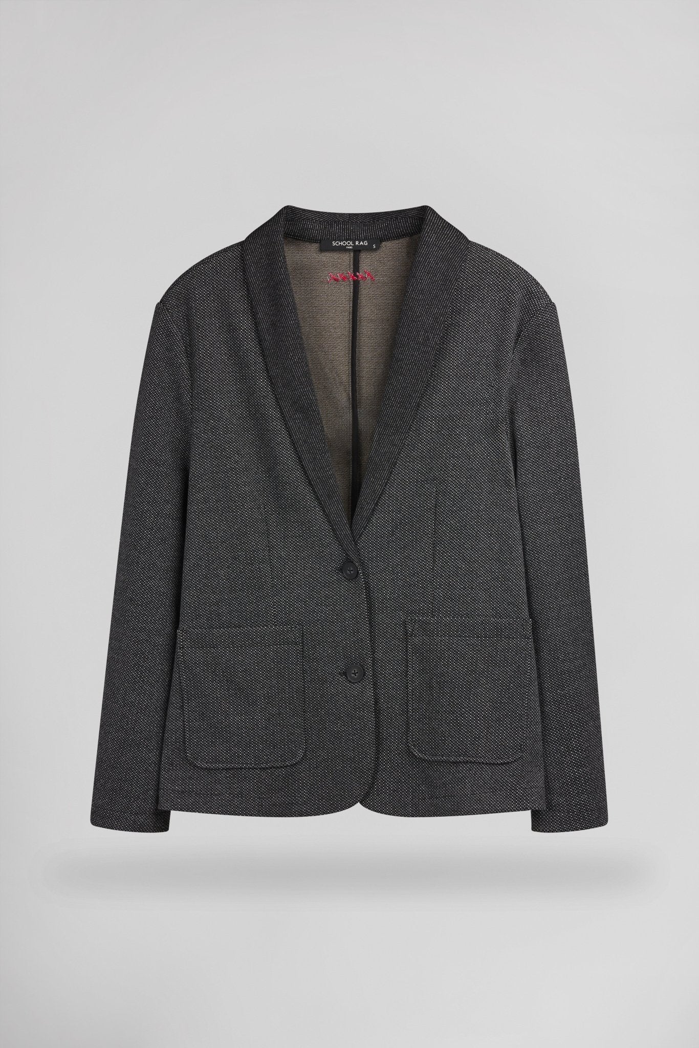 Veste tailleur en maille V-NUNA - School Rag
