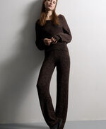 Pantalon ample en maille tricot lurex KARL SHINE, BROWN SHINE, large