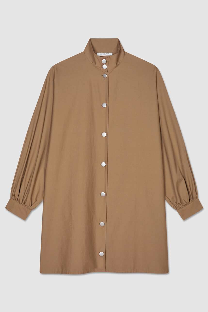 Robe chemise oversize RIMA, CAMEL PALE, large