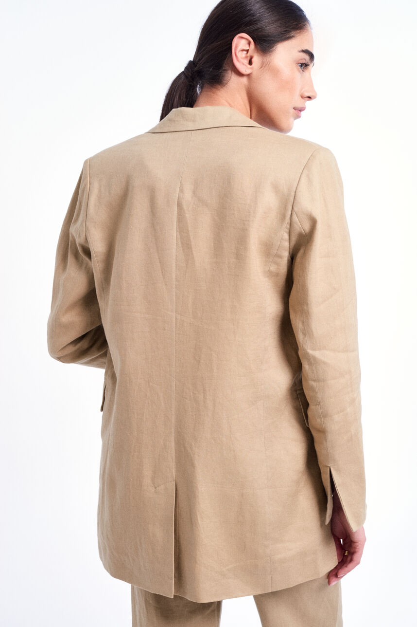 Veste de costume  coupe droite -VENUS LINEN COLOR, SWEET SAFARI, large