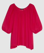 Top oversize T-ANGE VOILE, BRIGHT FUSCHIA, large