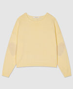Pull oversize PALERME HEART, PASTEL YELLOW, large