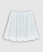JALIA Jupe broderie anglaise, BLANC CASSE, large