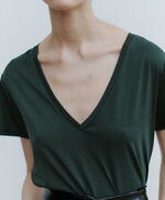T-shirt en jersey - TESSA COLORS, DEEP GREEN, large