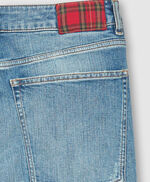 Jeans loose avec empiècement - Laury Patch Tartan, VINTAGE/INDIGO, large