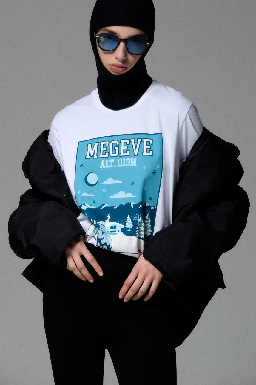 Tee-shirt oversize en jersey MEGEVE, BLANC, large