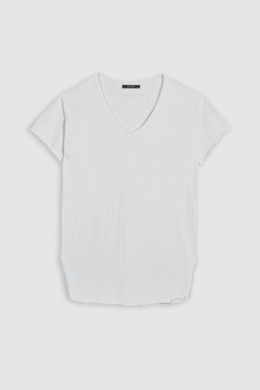 Tee-shirt long  - Theola, BLANC, large