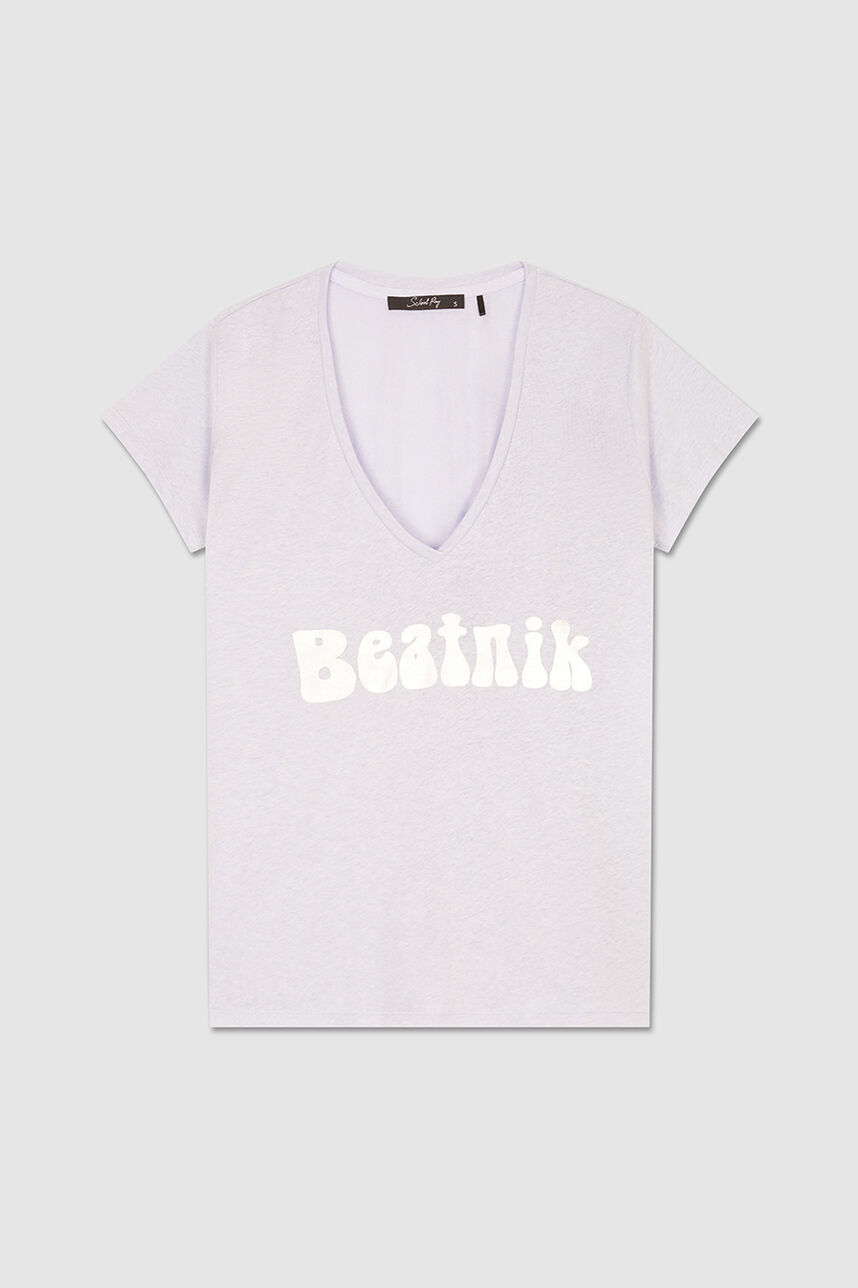 Tee-shirt à strass - TESSA BEATNIK, PASTEL MAUVE, large