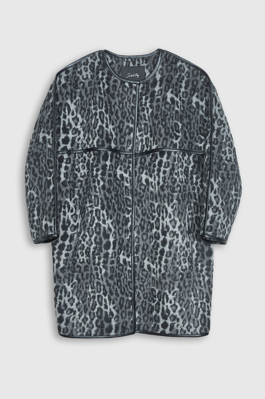 Manteau léopard  - Marybel, NOIR, large