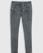 Jeans skinny fermeture à lacets  - Vynil Cross, NOIR NEIGE, large