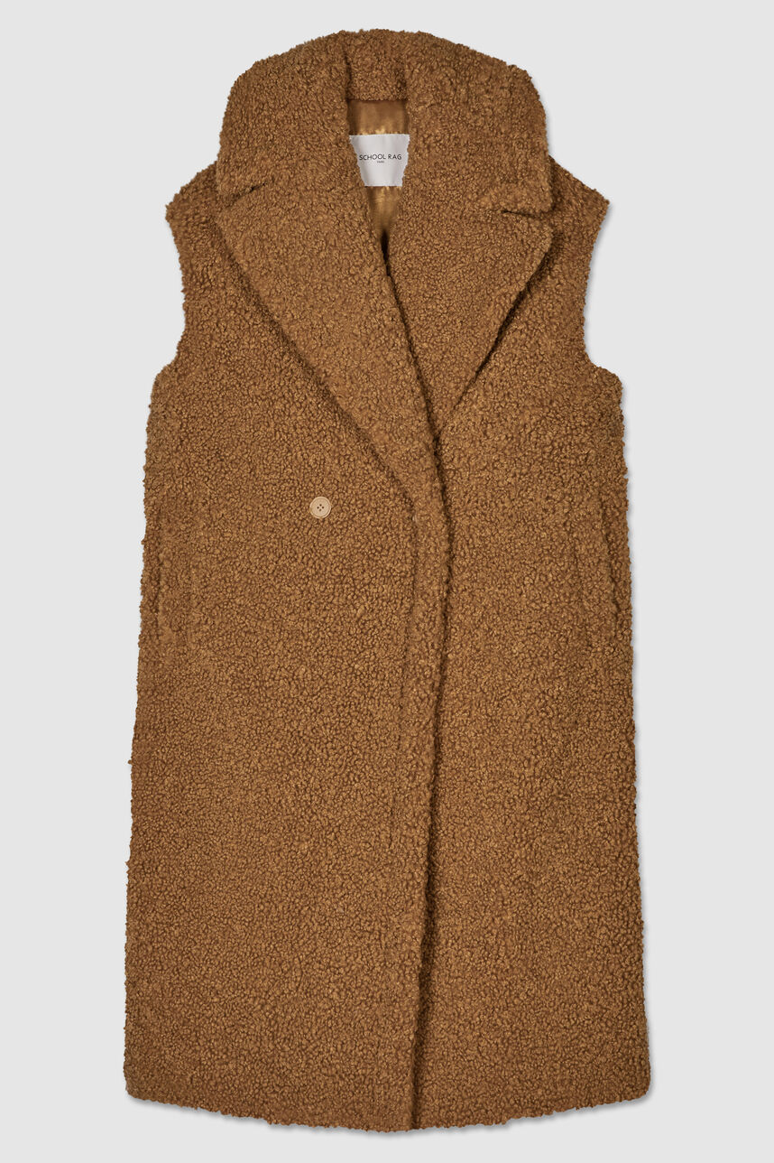 Manteau sans manches - MILLIE, CAMEL, large