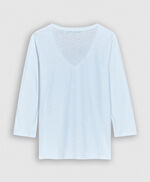 TAMARA Tee-shirt en lin et coton, BLANC, large
