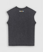 T-EAGLE PRINT Tee-shirt en slub jersey coton, DARK GREY, large