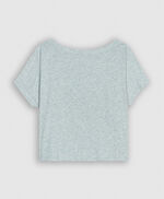 TINOA Tee-shirt oversize  en lin et coton, LIGHT GREY MELANGE, large