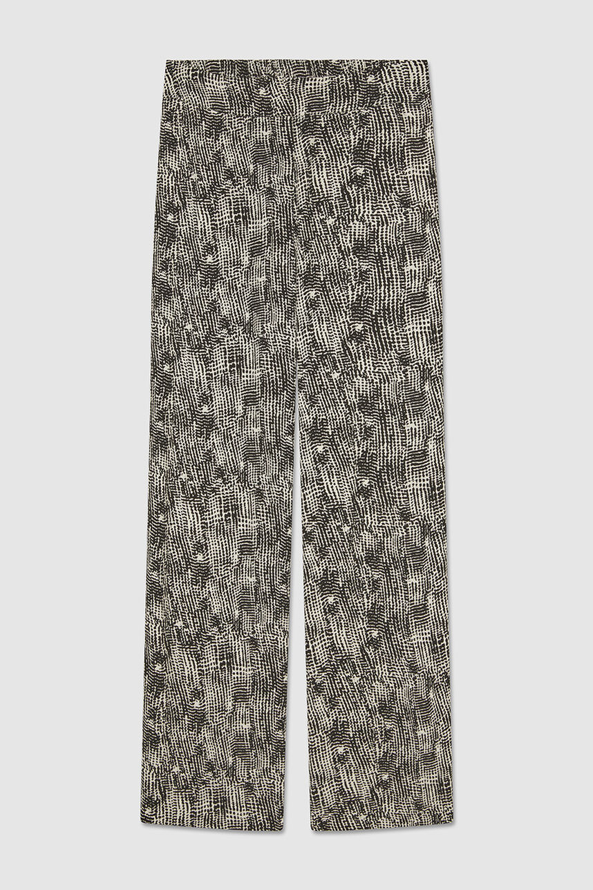Pantalon ample fluide imprimé  - PACHA BLACK PIXEL, BLACK PIXEL, large