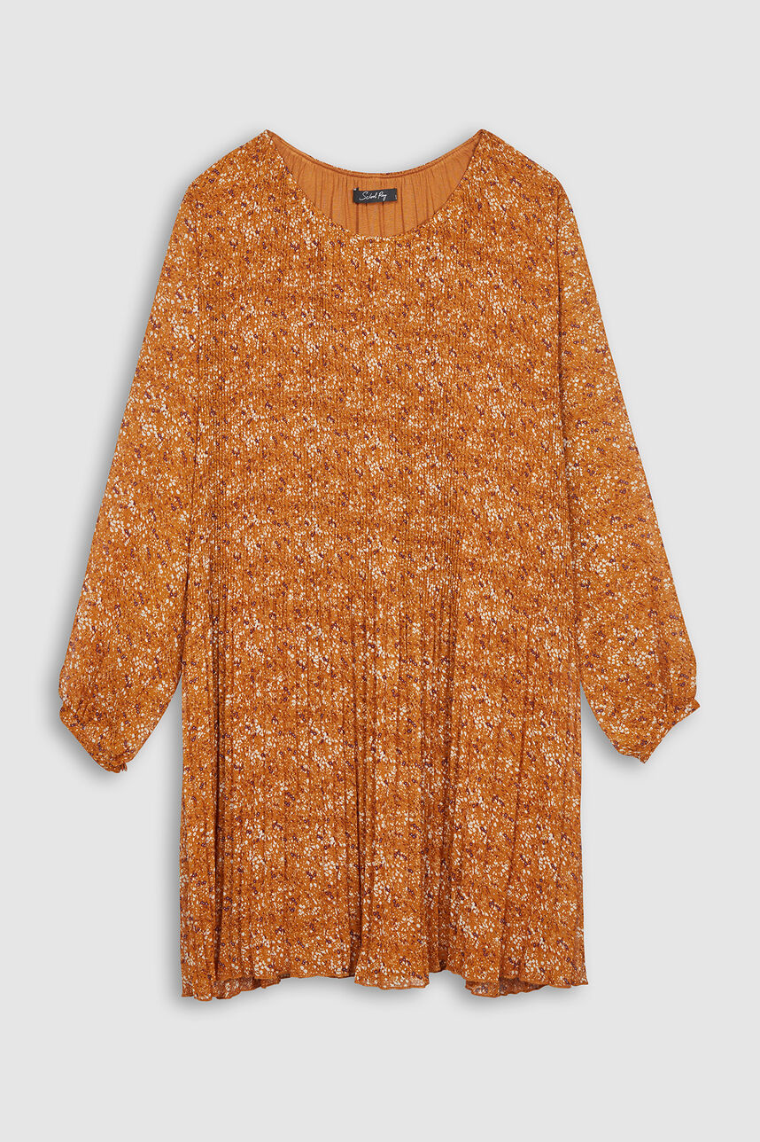 Robe plissée - Linda Liberty, LIBERTY DULCE BROWN, large