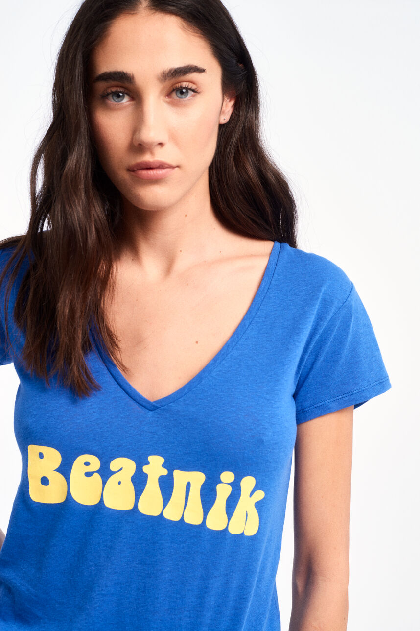 Tee-shirt à strass - TESSA BEATNIK, ROYAL, large